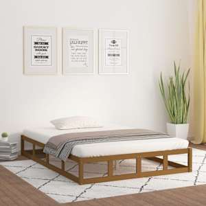 Rám postele medově hnědý 120x190 cm Small Double masivní dřevo - obrázek 1