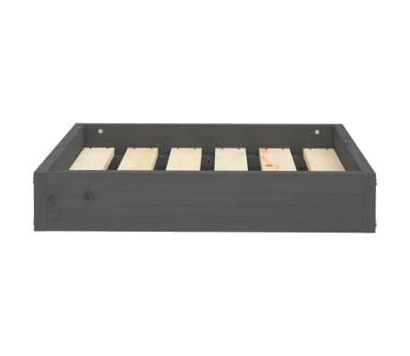 vidaXL Lit pour chien Gris 51,5x44x9 cm Bois de pin solide