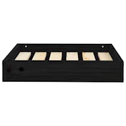 vidaXL Hundebett Schwarz 51,5x44x9 cm Massivholz Kiefer