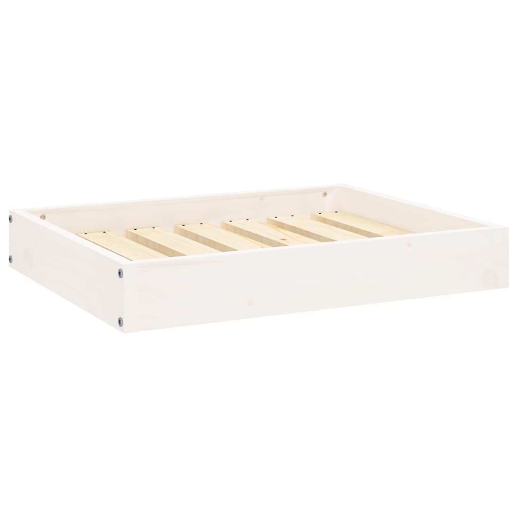 vidaXL Hondenmand 61,5x49x9 cm massief grenenhout wit
