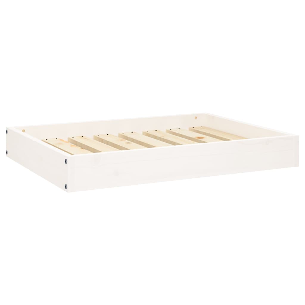 Image of vidaXL Dog Bed White 71.5x54x9 cm Solid Wood Pine