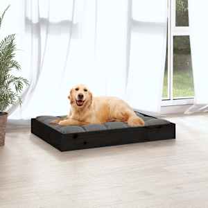 Pelíšek pro psy černý 71,5 x 54 x 9 cm masivní borovice - obrázek 5