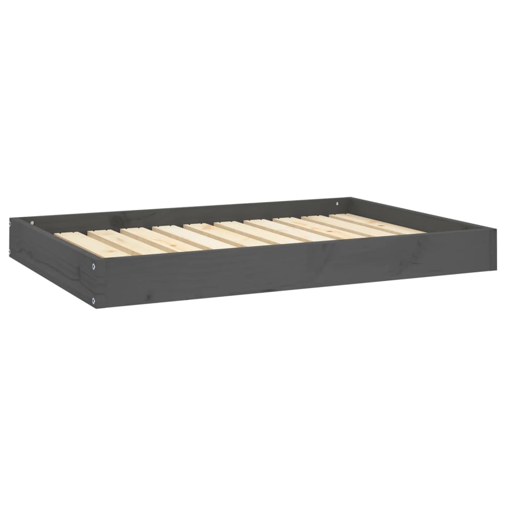vidaXL Hondenmand 91,5x64x9 cm massief grenenhout grijs