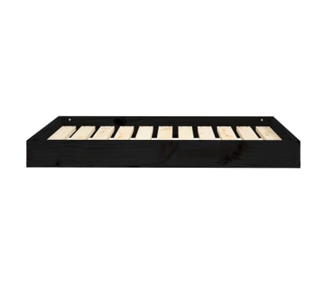 vidaXL Lit pour chien Noir 91,5x64x9 cm Bois de pin solide