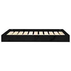 vidaXL Hundebett Schwarz 91,5x64x9 cm Massivholz Kiefer