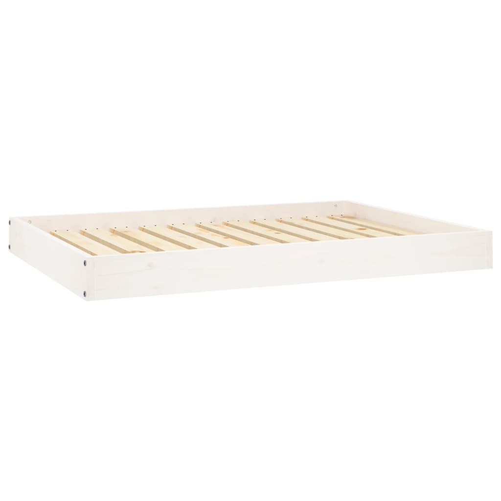 VidaXL Dog Bed White 40x29.1x3.5 Solid Wood Pine