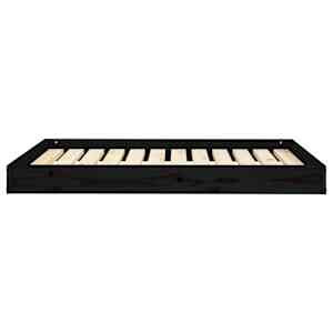 vidaXL Hondenmand 101,5x74x9 cm massief grenenhout zwart