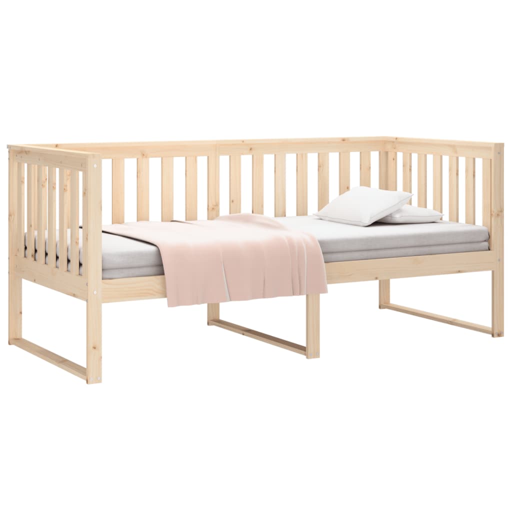 vidaXL Sofá-cama 90x190 cm madeira de pinho maciça