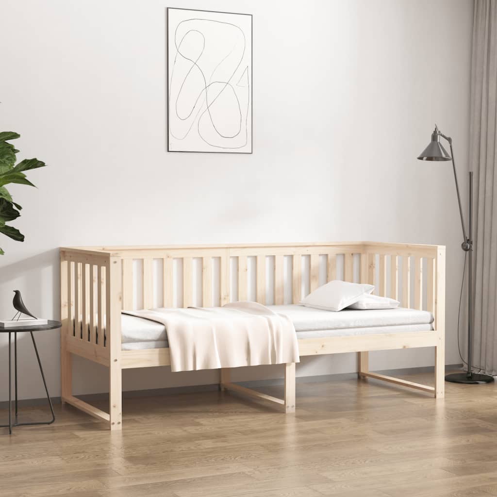 vidaXL Pat de zi fără saltea 75x190 cm din lemn masiv de pin