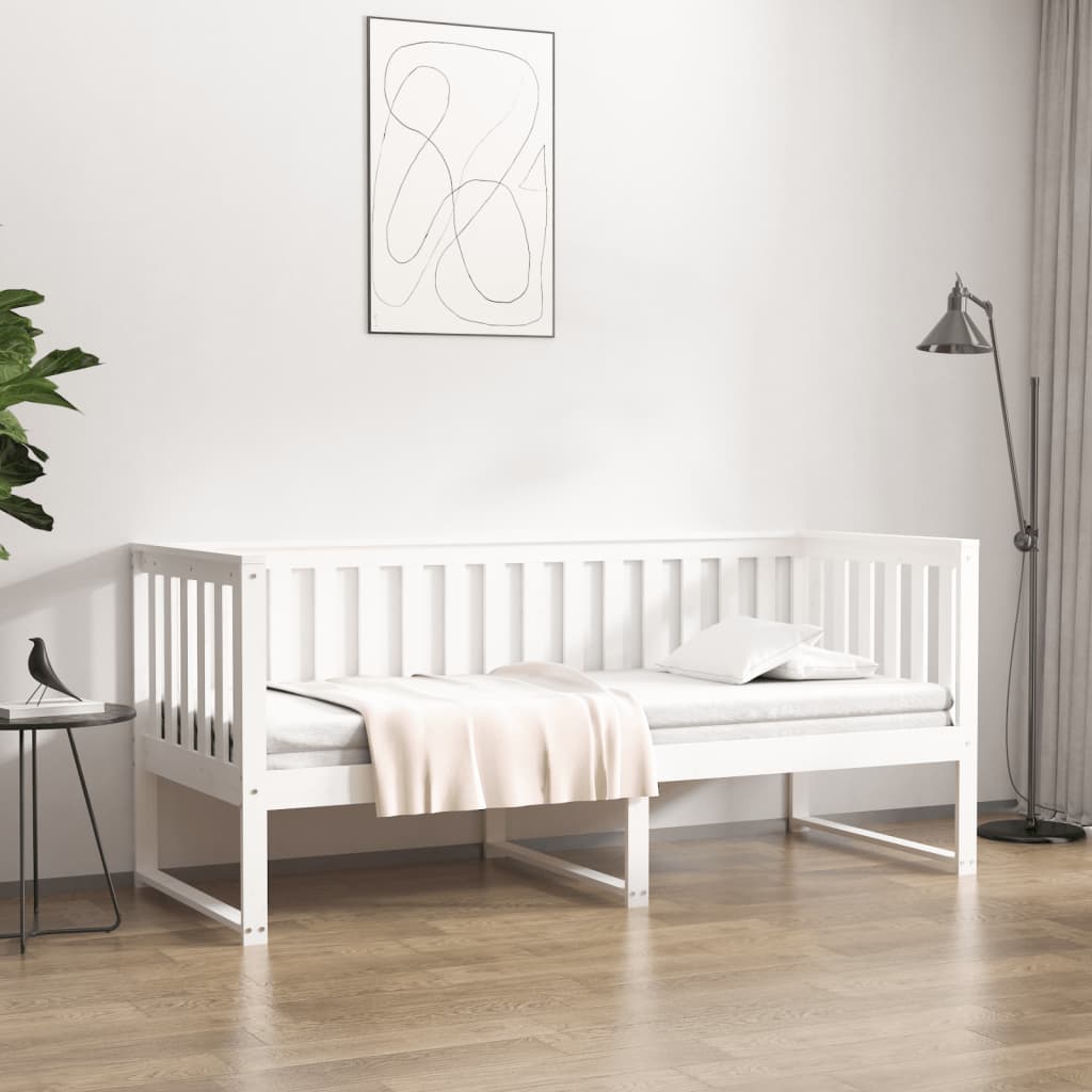 vidaXL ��ko dzienne bez materaca bia�e 75x190 cm lite drewno sosnowe