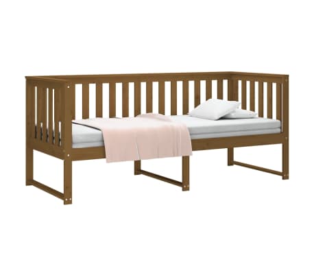 vidaXL Day Bed without Mattress Honey Brown 75x190 cm Small Single Solid Wood Pine