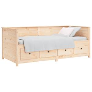 vidaXL Lit de jour sans matelas 100x200 cm bois de pin massif
