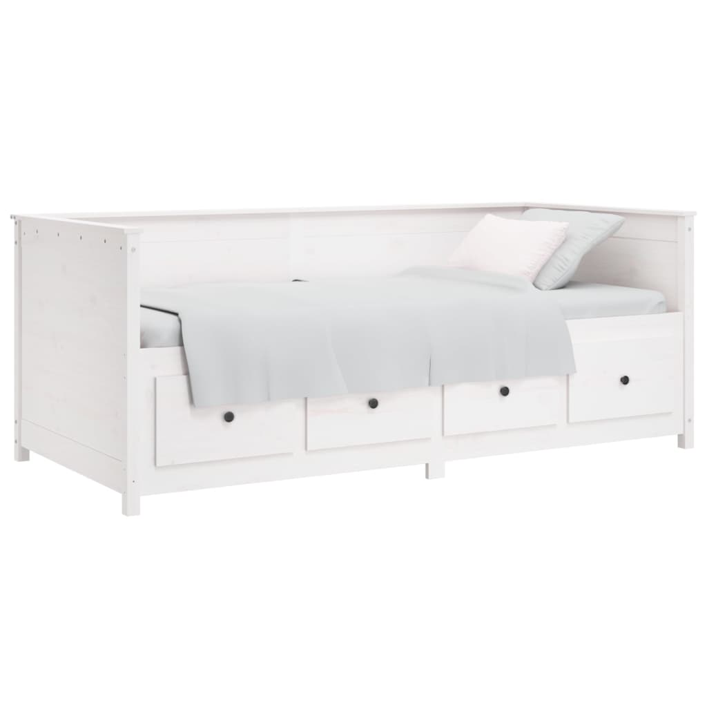 vidaXL Slaapbank zonder matras 80x200 cm massief grenenhout wit afbeelding