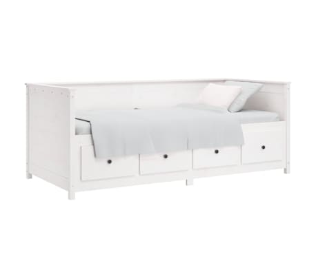 vidaXL Day Bed without Mattress White 80x200 cm Solid Wood Pine