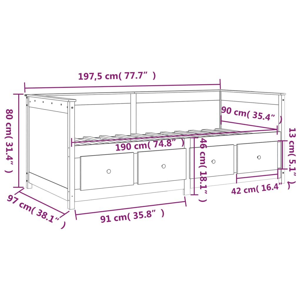 Sort / 90 x 190 cm - Billede 13