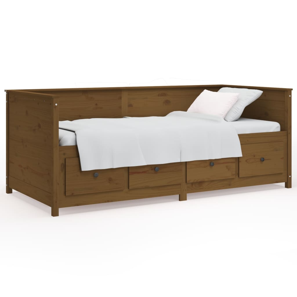 Day Bed Honey Brown 75x190 Cm Solid Wood Pine VidaXL 13 width=274