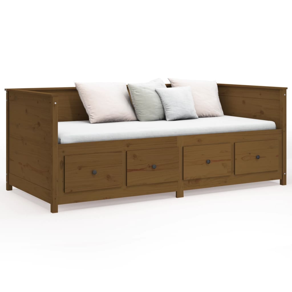 Day Bed Honey Brown 75x190 Cm Solid Wood Pine VidaXL 16 width=274