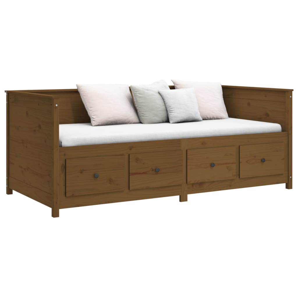 Day Bed Honey Brown 75x190 Cm Solid Wood Pine VidaXL 17 width=274