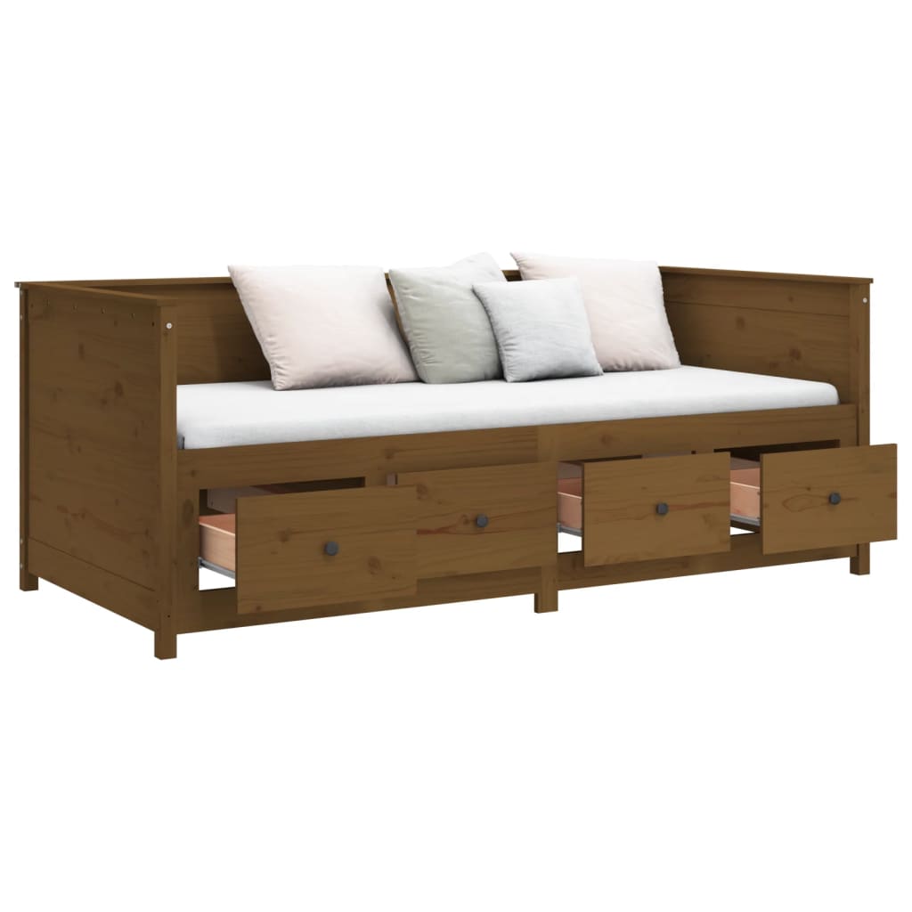 Day Bed Honey Brown 75x190 Cm Solid Wood Pine VidaXL 18 width=274