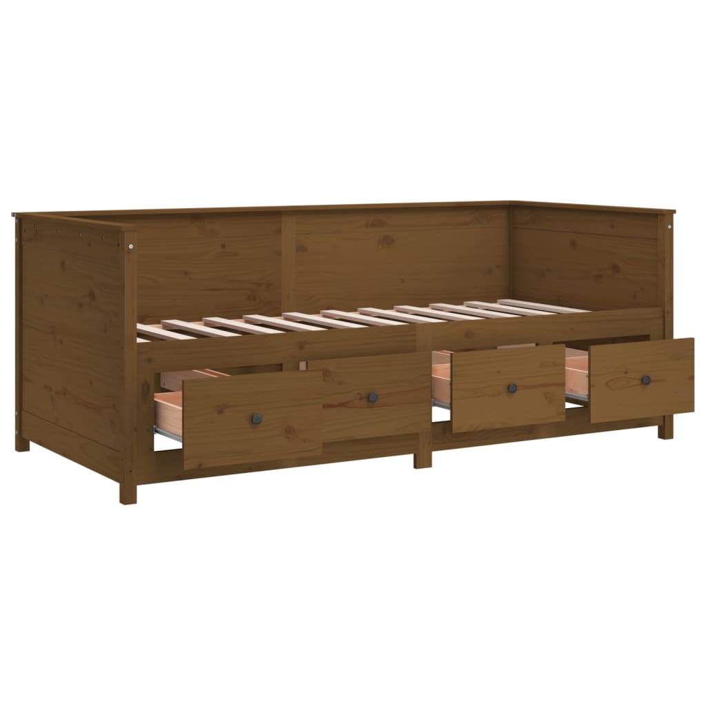 Day Bed Honey Brown 75x190 Cm Solid Wood Pine VidaXL 19 width=274