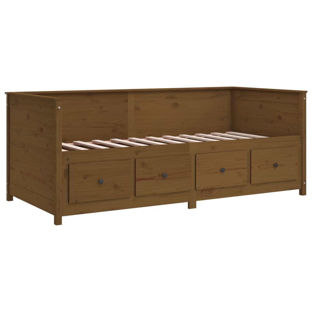 Day Bed Honey Brown 75x190 Cm Solid Wood Pine VidaXL 20 width=274