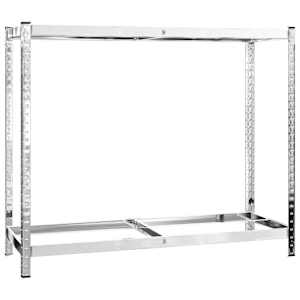 2patrové regály na pneumatiky 2 ks stříbrné 110x40x110 cm ocel - obrázek 4