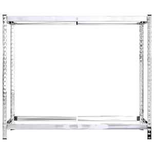 2patrové regály na pneumatiky 2 ks stříbrné 110x40x110 cm ocel - obrázek 5