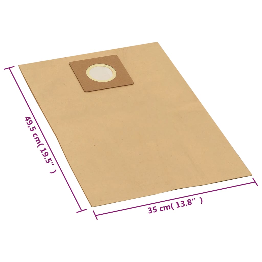 10 db barna papír porszívózsák száraz-nedves porszívóhoz 
