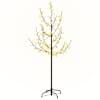 vidaXL kirsi&otilde;itega LED-puu, soe valge, 84 LEDi, 120 cm