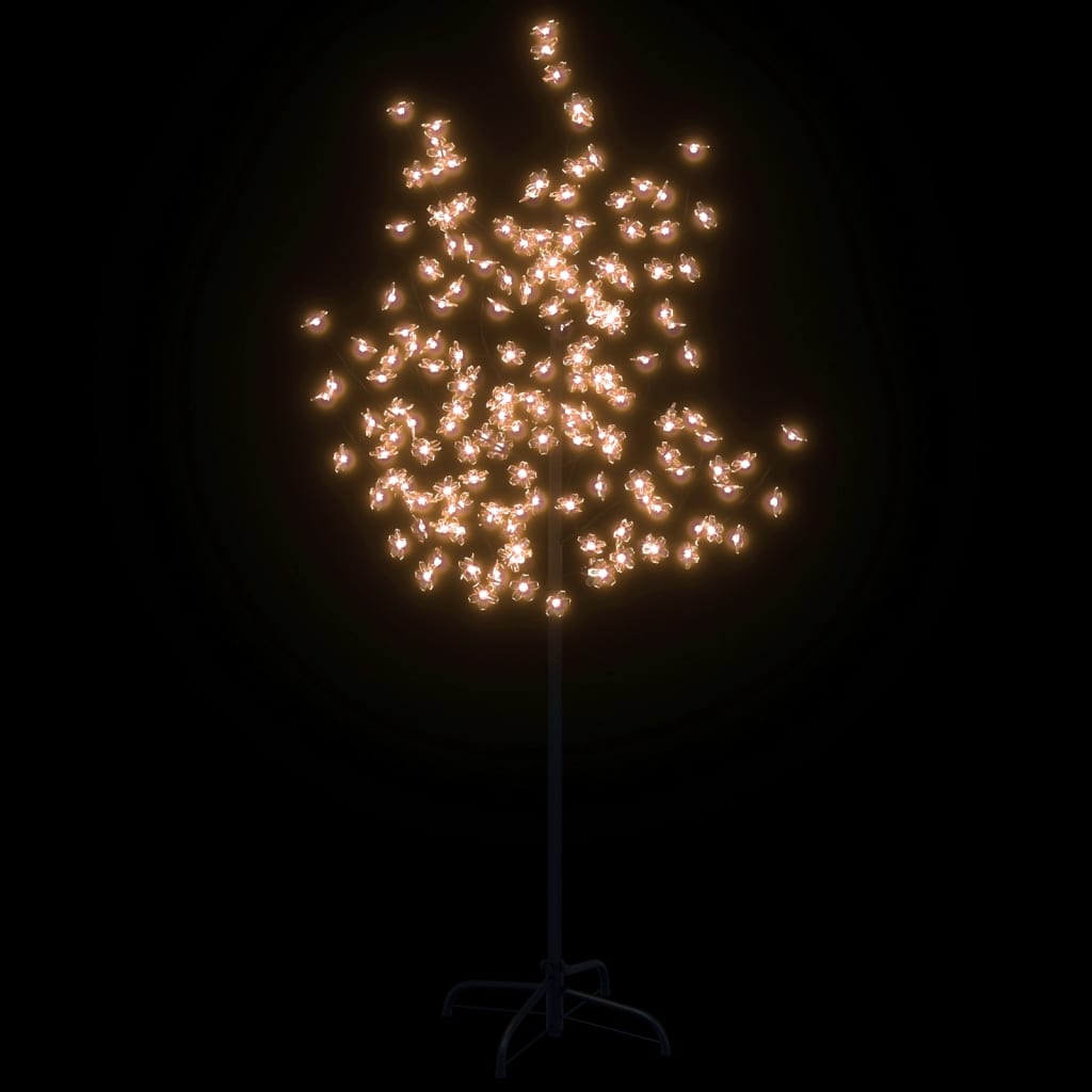 vidaXL Arbre à LED fleur de cerisier 120 LED Blanc chaud 150 cm