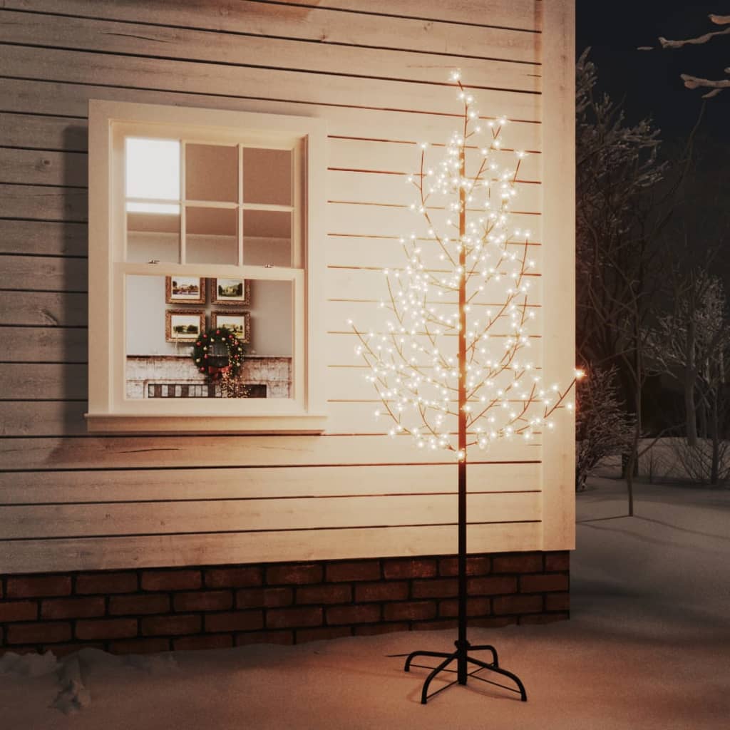 LED-Baum mit Kirschblüten Warmweiß 220 LEDs 220 cm