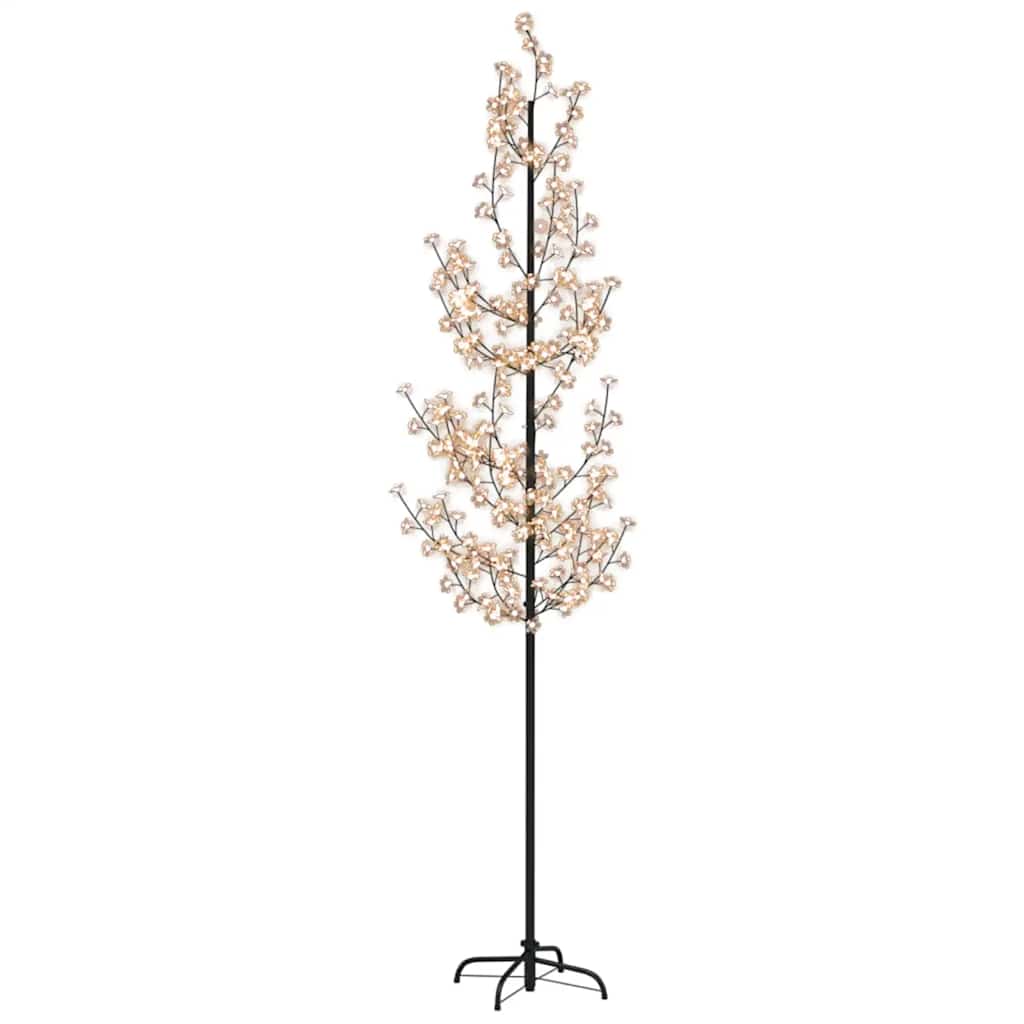 vidaXL Rozkvetlá třešeň s 368 teplými bílými LED 300 cm