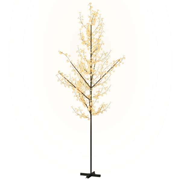 vidaXL kirsi&otilde;itega LED-puu, soe valge, 672 LEDi, 400 cm