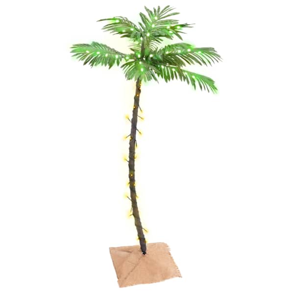 vidaXL LED palmipuu soe valge 72 LEDi 120 cm