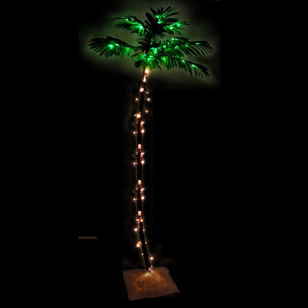 Thumbnail - vidaXL Künstliche Palme mit 96 LEDs Warmweiß 180 cm