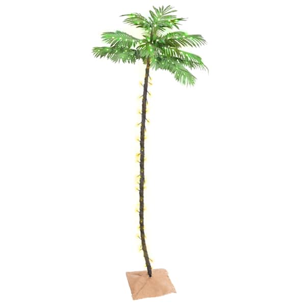 vidaXL LED palmipuu soe valge 192 LEDi 300 cm