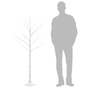 Bílá bříza 72 teplých bílých LED diod 150 cm - obrázek 7