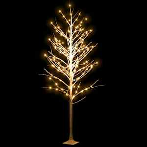 vidaXL LED White Birch Tree Warm White 240 LEDs 300 cm