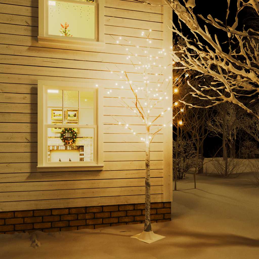 vidaXL LED-Birke Warmweiß 240 LEDs 300 cm