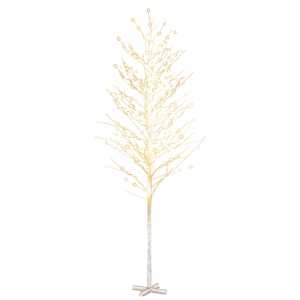 vidaXL LED kasepuu soe valge 672 LEDi 400 cm