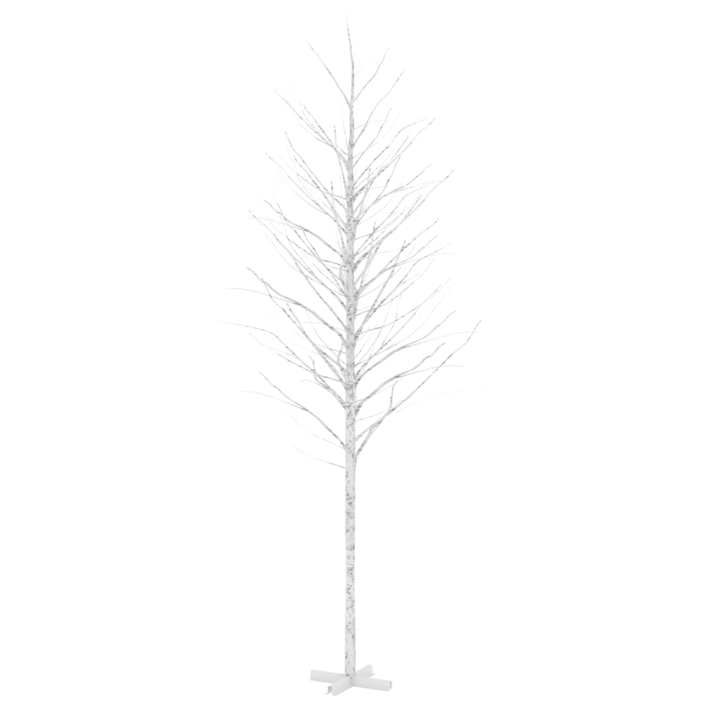 vidaXL Berkenboom LED 672 LED's warmwit 400 cm wit