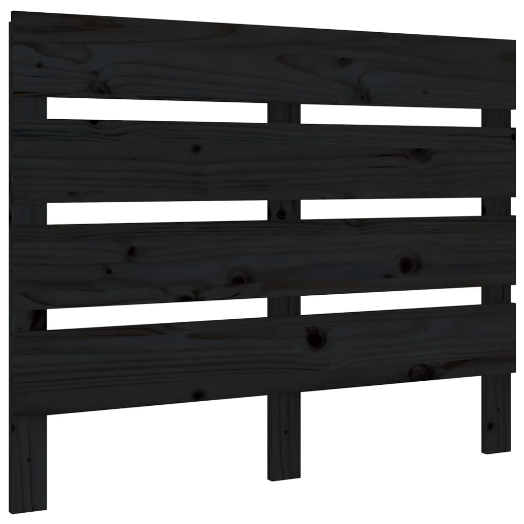 vidaXL Čelo postele černé 100 x 3 x 80 cm masivní borovice