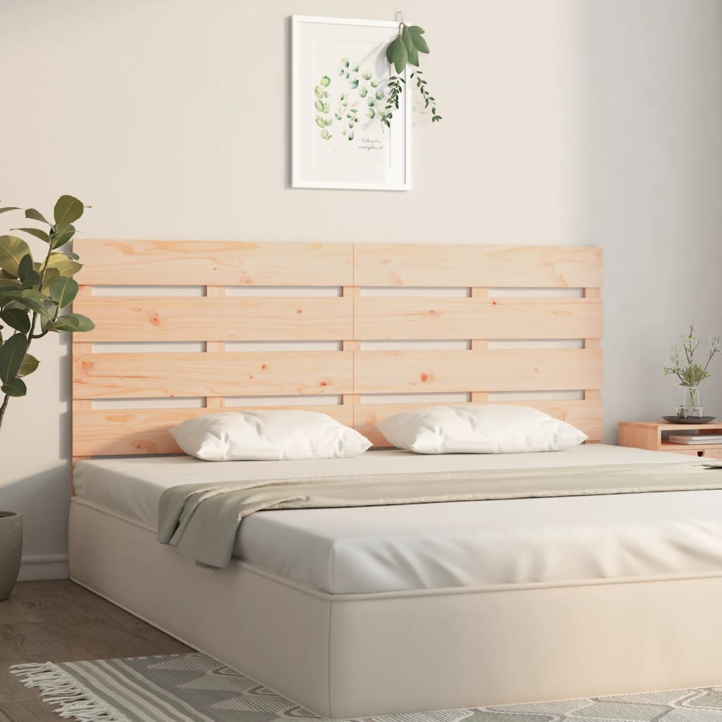 vidaXL Cabecero de cama madera maciza de pino 160x3x80 cm