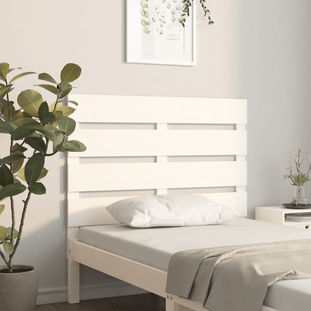 vidaXL TÄƒblie de pat, alb, 75x3x80 cm, lemn masiv de pin