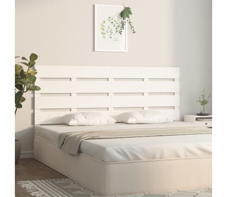 vidaXL T&ecirc;te de lit Blanc 135x3x80 cm Bois massif de pin