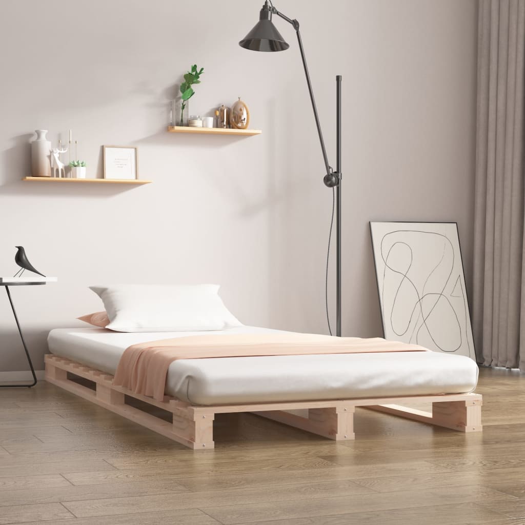 vidaXL ��ko z palet, 90x200 cm, lite drewno sosnowe
