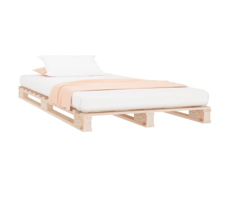 vidaXL Paletová posteľ 100x200 cm, borovicový masív