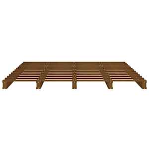 Postel z palet medově hnědá 120 x 200 cm masivní borové dřevo - obrázek 5