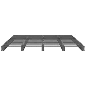 Postel z palet šedá 150 x 200 cm masivní borovice King Size - obrázek 5