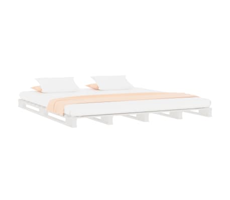 vidaXL Pallet Bed White 160x200 cm Solid Wood Pine